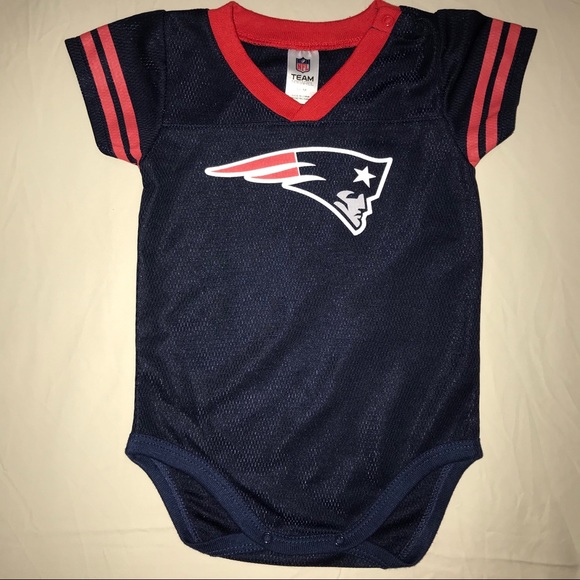 baby patriots jersey onesie